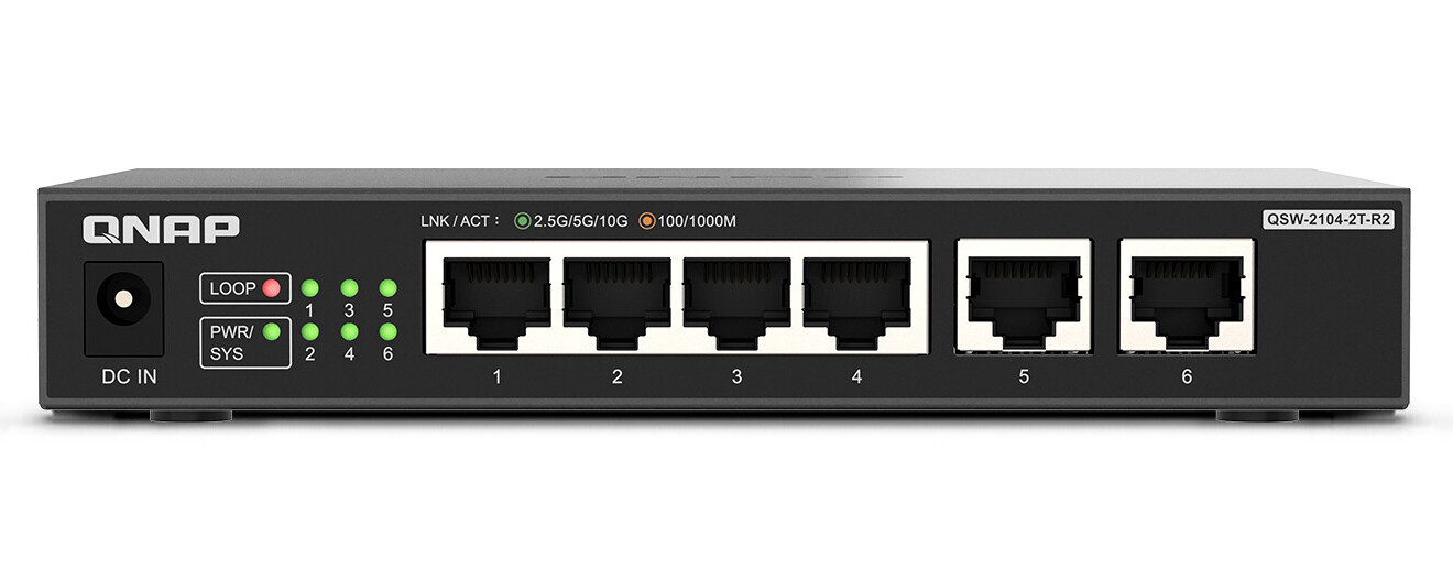 QNAP Announces the Affordable 4-port 2.5GbE and 2-Port 10GbE Multi-Gigabit Switch, QSW-2104-2T-R2